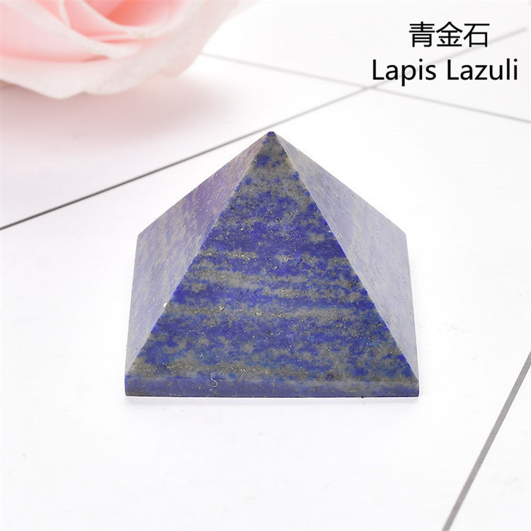 Natural lapis lazuli pyramid