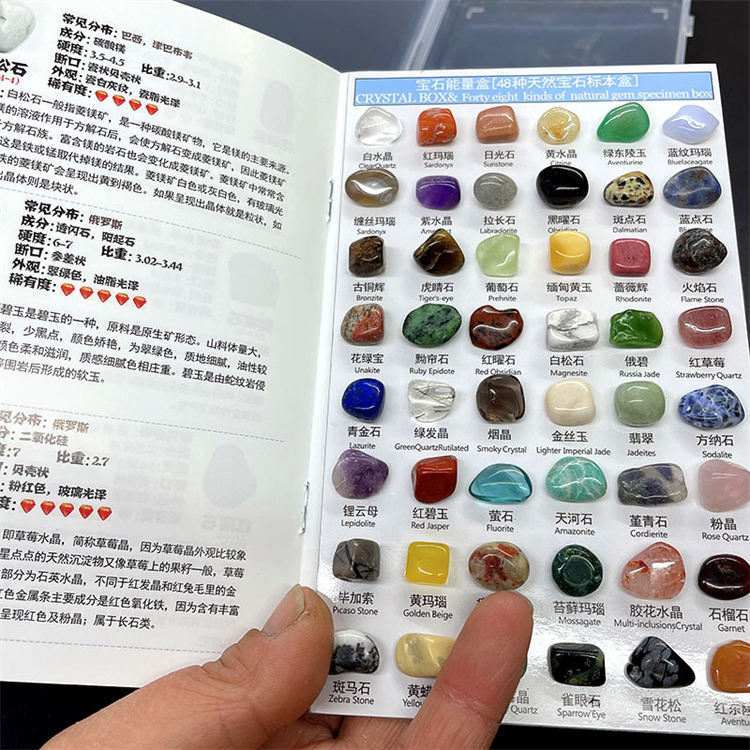 48  kinds of natural stone specimen photo frames