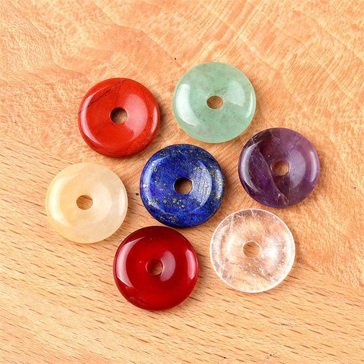 Set of 7 seven-vein stone crystal safety buckle