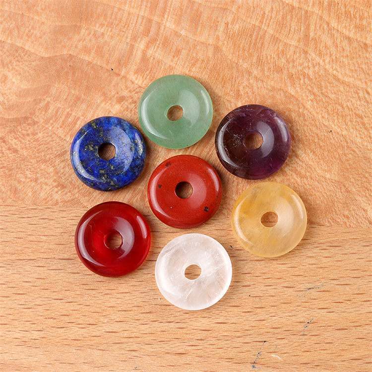 Set of 7 seven-vein stone crystal safety buckle