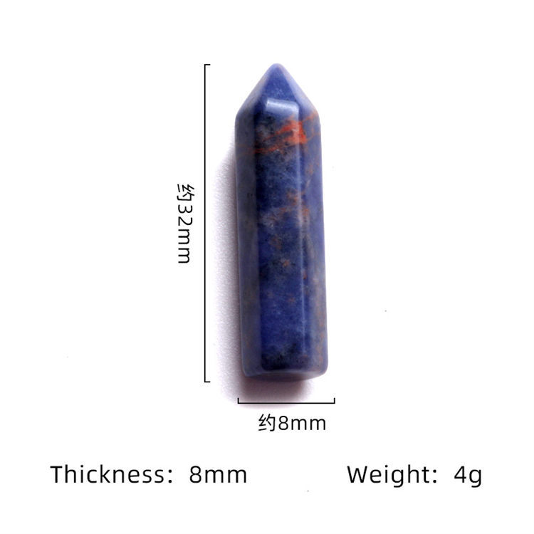 Natural crystal colorful hexagonal column set