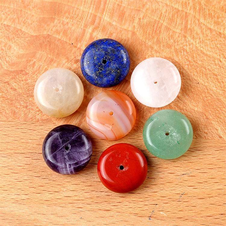 Set of 7 seven-vein stone crystal safety buckle