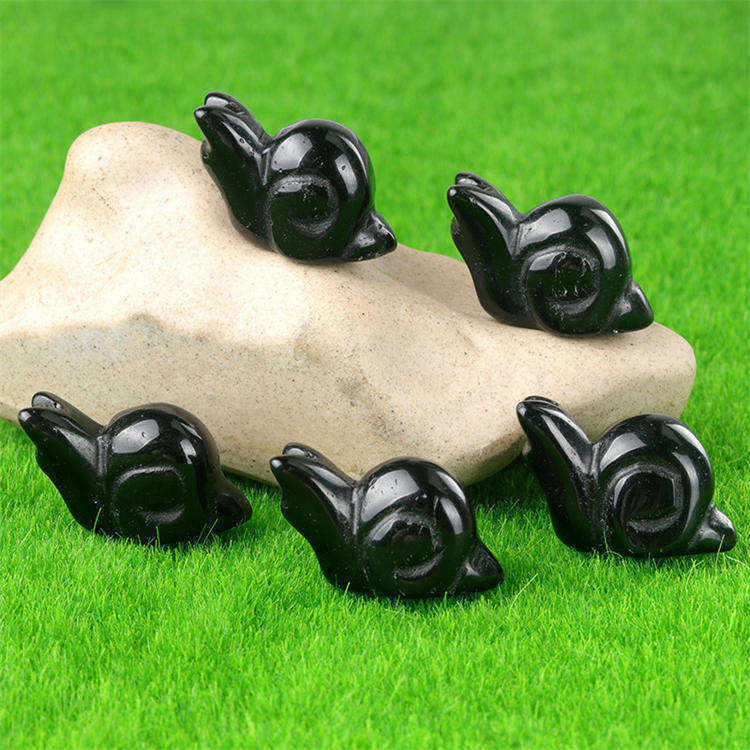 Natural stone carved snail
