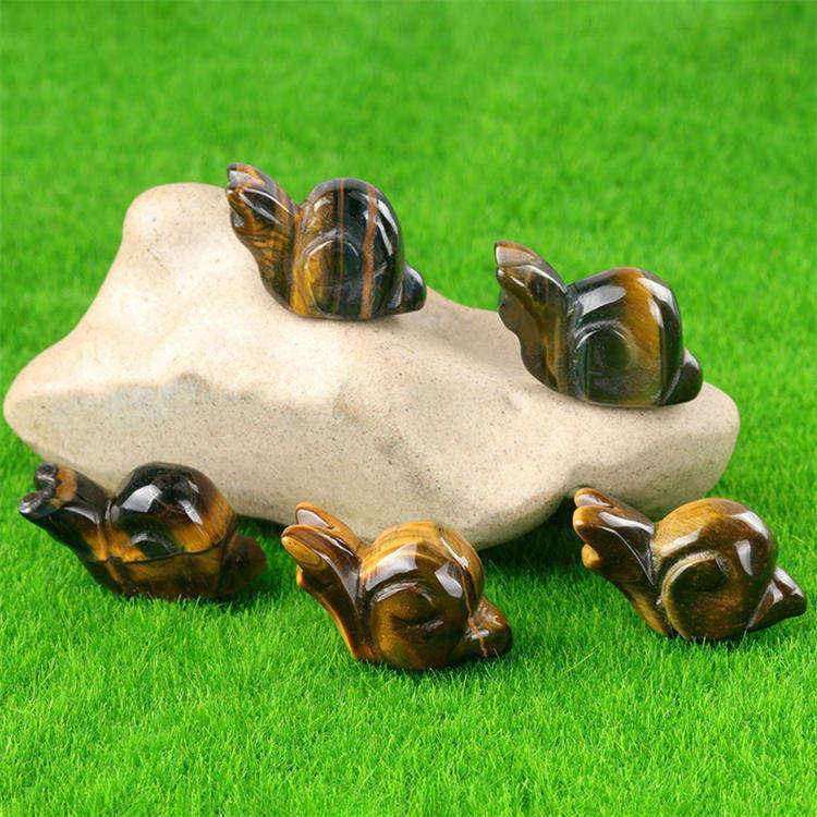 Natural stone carved snail