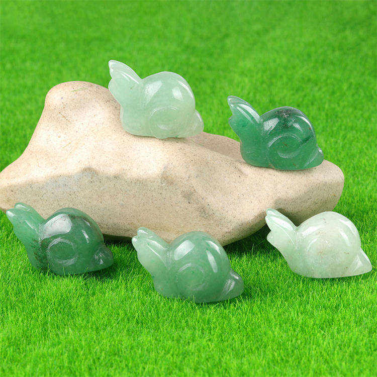 Natural stone carved snail