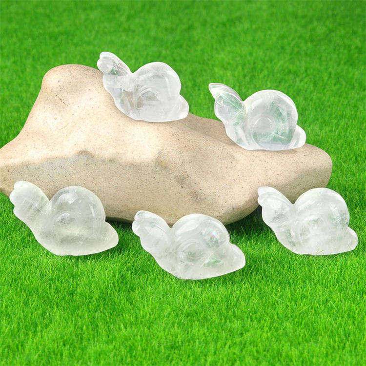 Natural stone carved snail