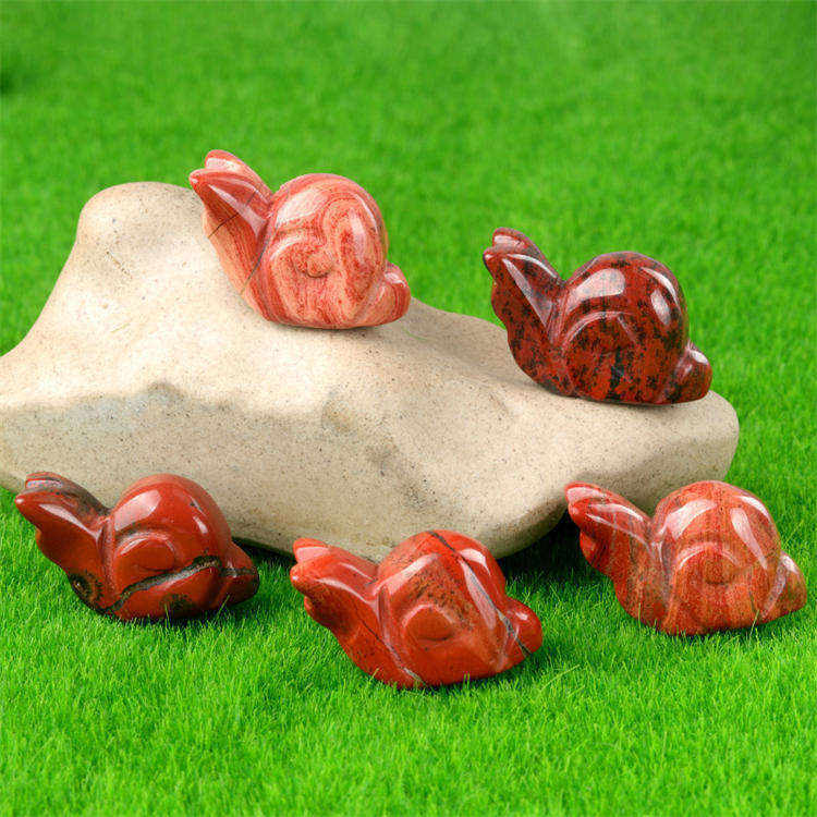 Natural stone carved snail