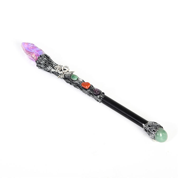 Natural crystal Mermaid magic wand
