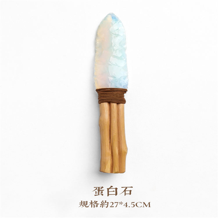 Natural crystal obsidian dagger