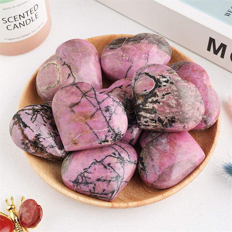 Natural rhodonite  heart