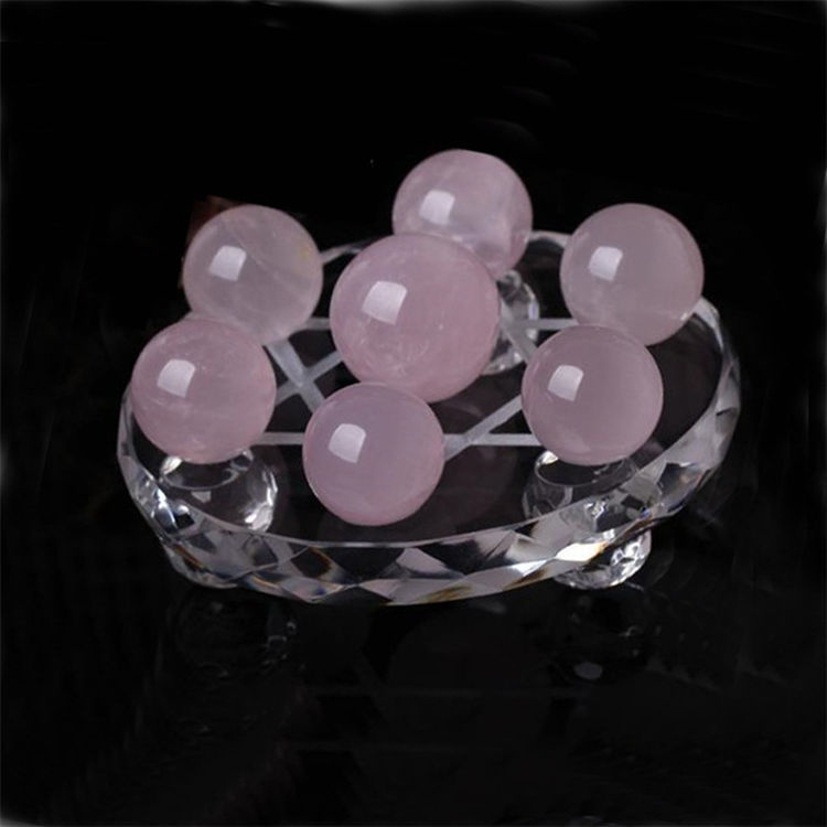 Natural rosequartz seven-star array ornaments