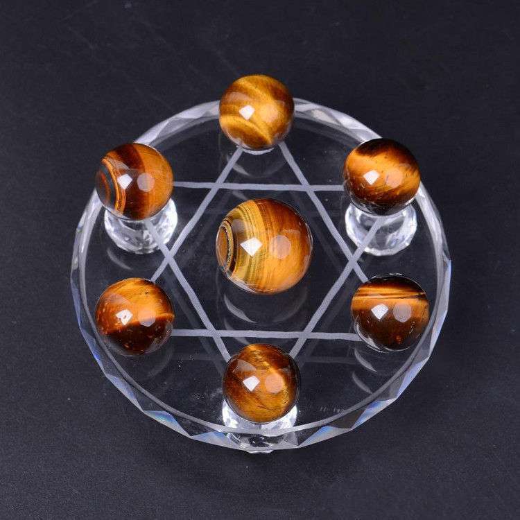 Natural tiger eye seven-star array ornaments
