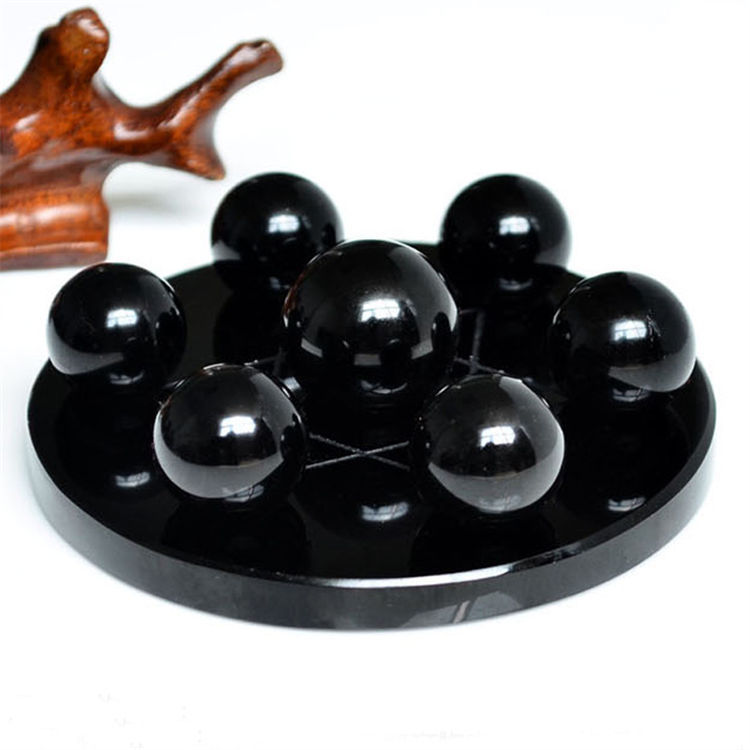 Natural obsidian seven-star array ornaments