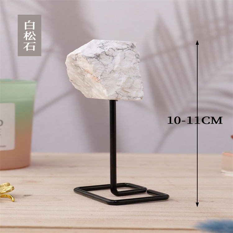 Natural crystal block support ornaments