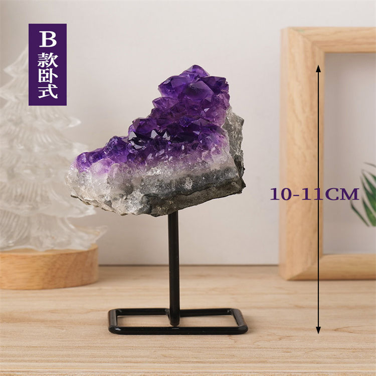Natural crystal block support ornaments