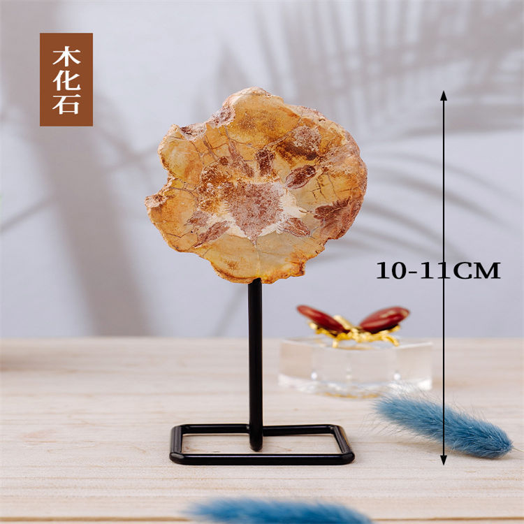 Natural crystal block support ornaments