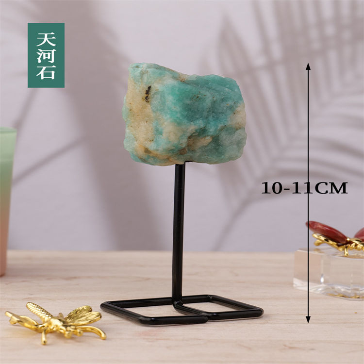 Natural crystal block support ornaments