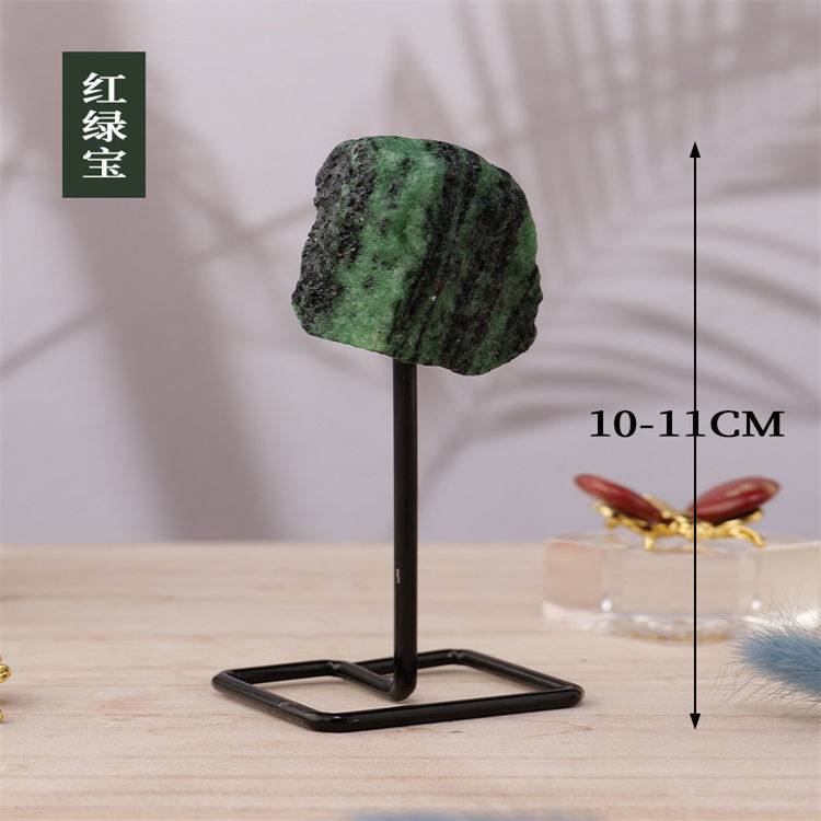 Natural crystal block support ornaments