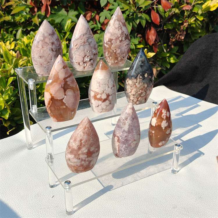 natural crystal cherry agate ornaments