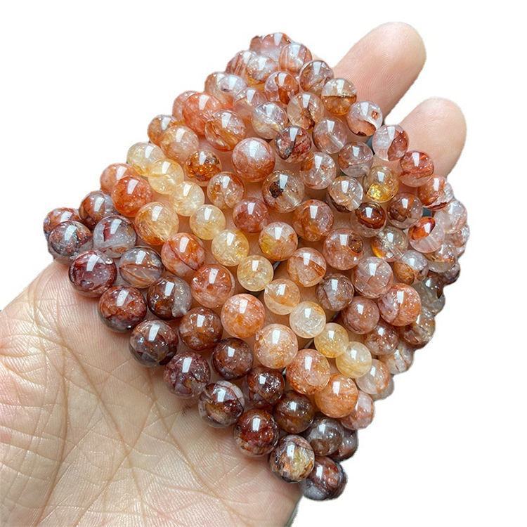 Natural crystal red  hematoid quartz bracelet