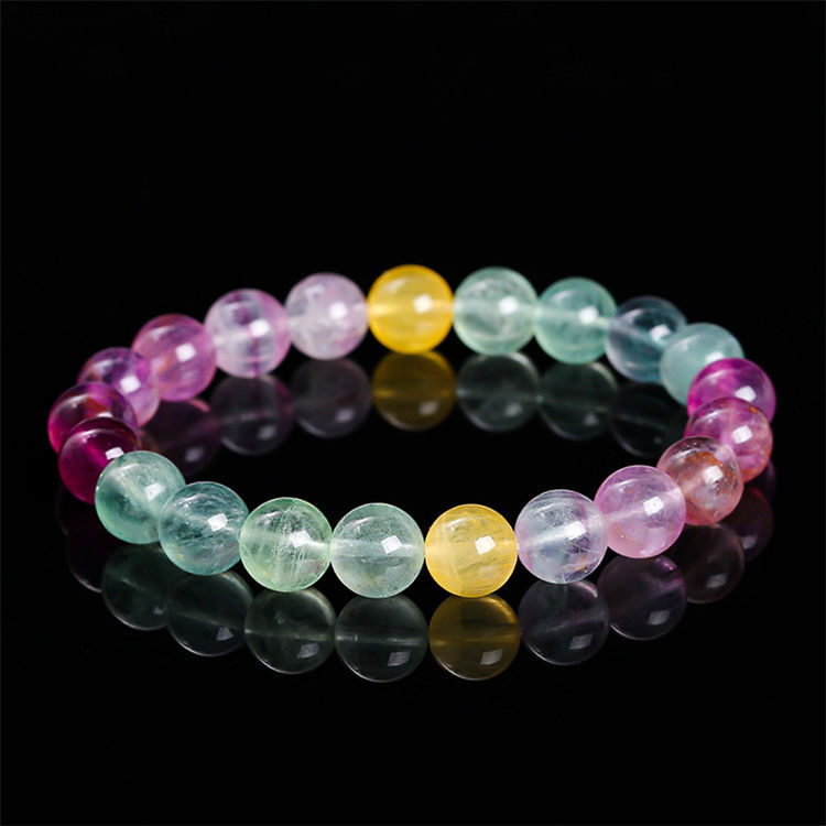 Natural gradient color fluorite bracelet