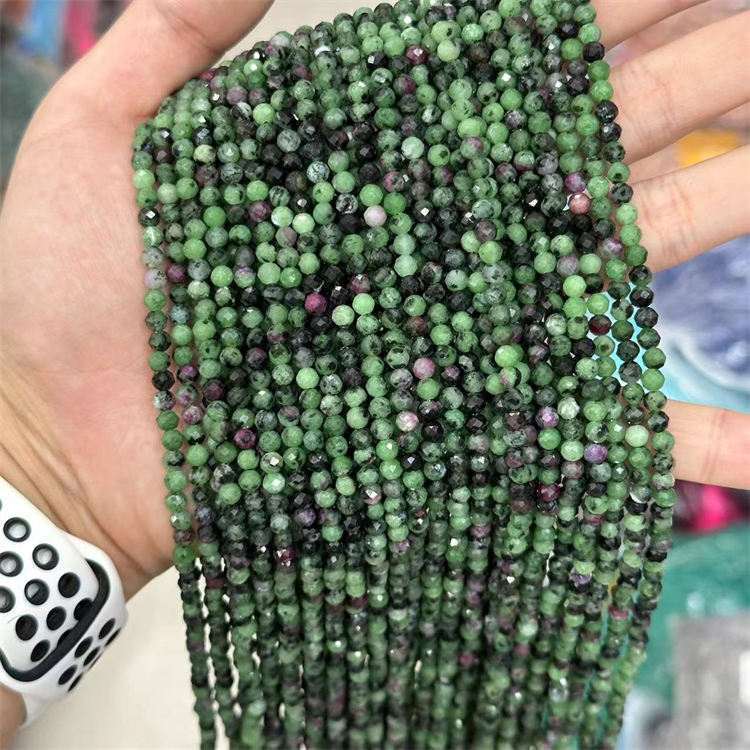 natural stone 4mm cut beads Epidote