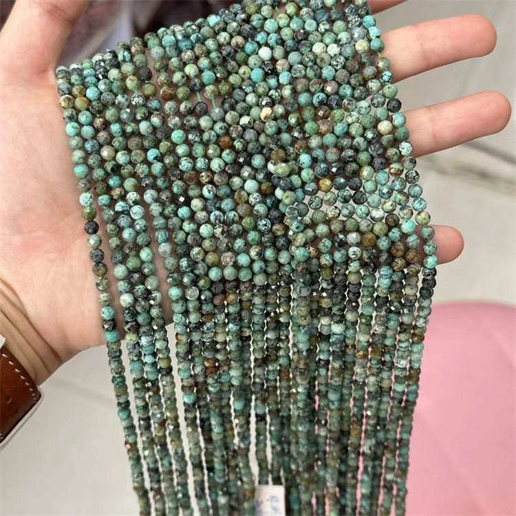 natural stone 4mm cut beads African turquoise