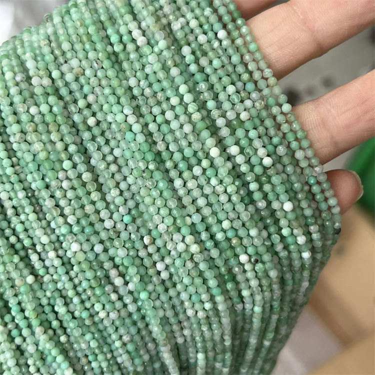 natural stone 2mm cut beads Australian jade