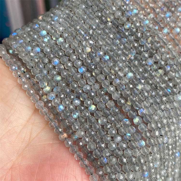 natural stone 2/3/4mm cut beads Labradorite