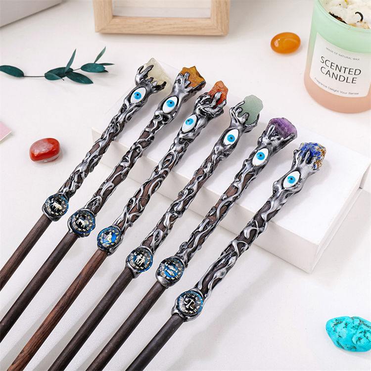 Natural crystal Twelve constellations magic stick