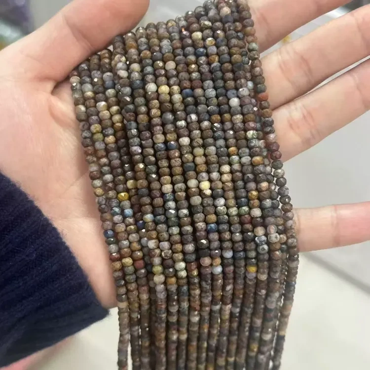 natural stone 3x4mm cut beads Peterite