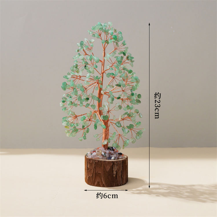 Natural crystal stone tree