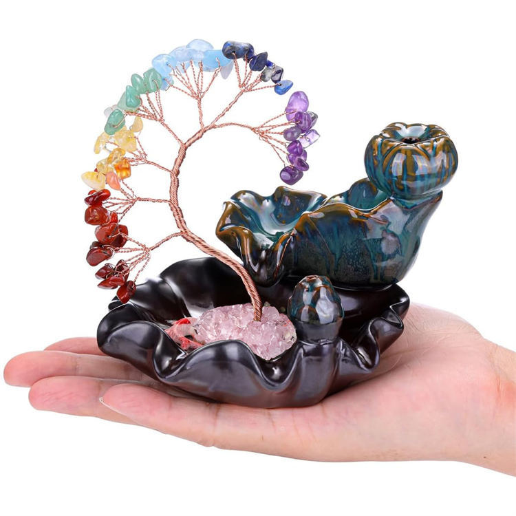 Natural crystal stone tree