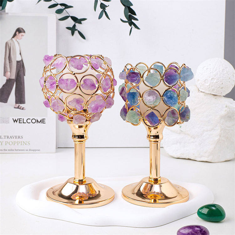 Natural crystal candlestick ornaments