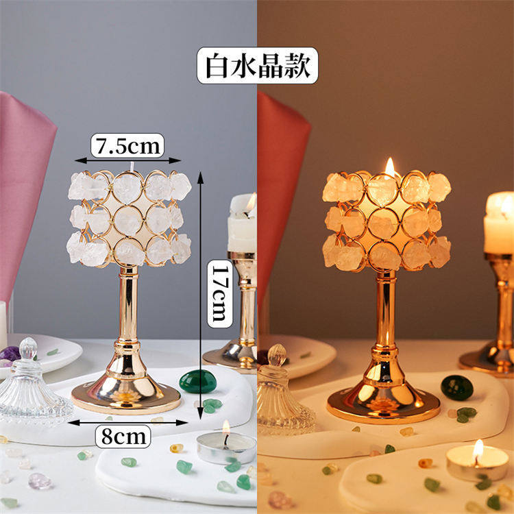Natural crystal candlestick ornaments