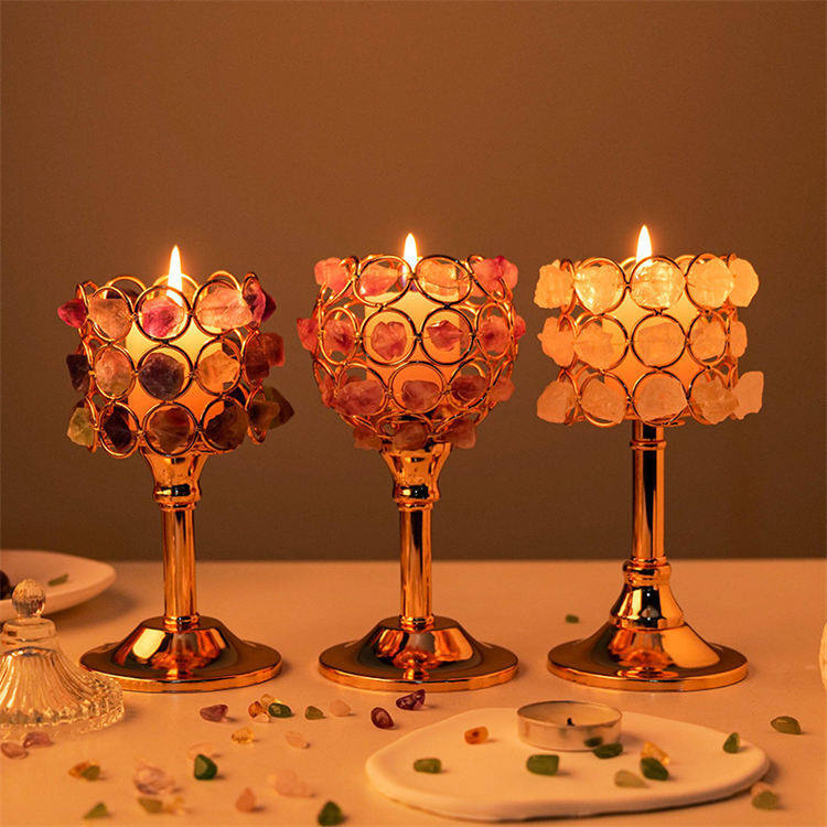 Natural crystal candlestick ornaments