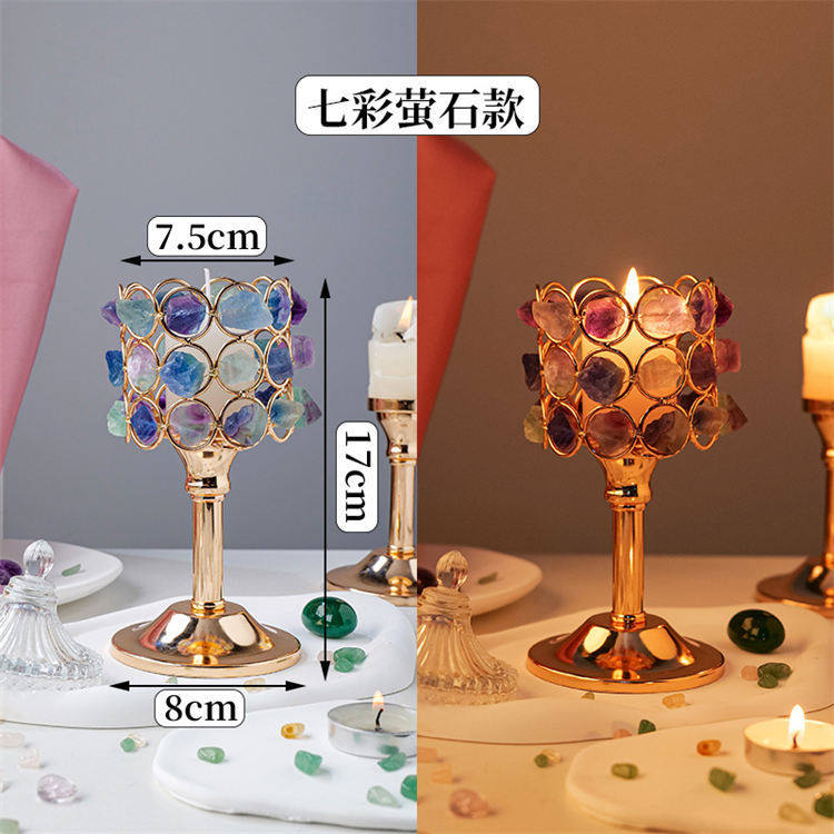 Natural crystal candlestick ornaments