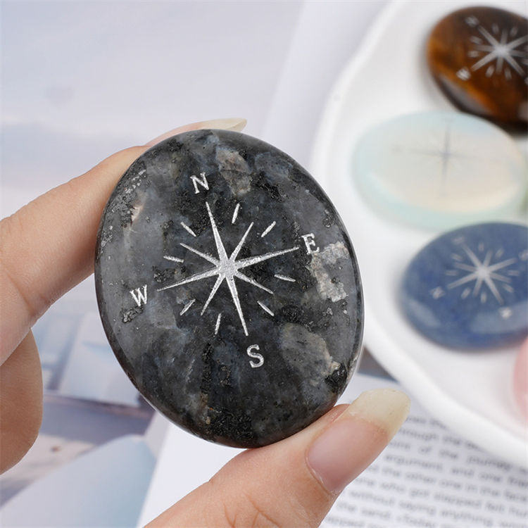 Natural crystal Compass Palm Stone