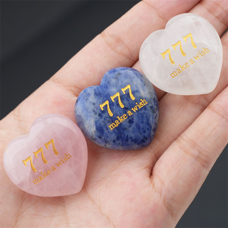 Natural Crystal heart carving