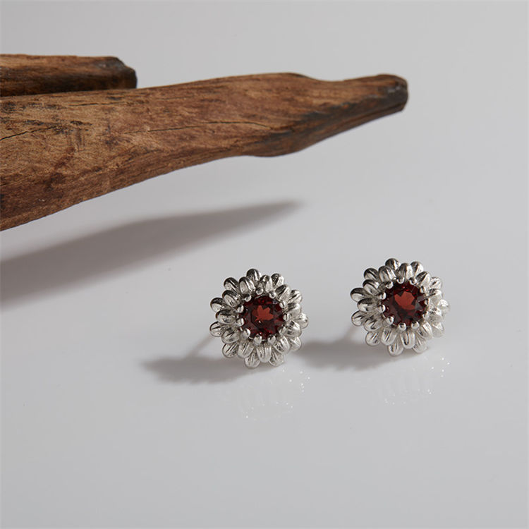 S925 Silver Natural Stone Adjustable earrings