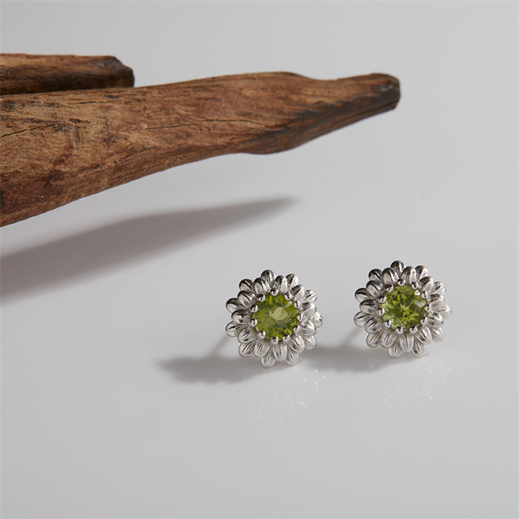 S925 Silver Natural Stone Adjustable earrings
