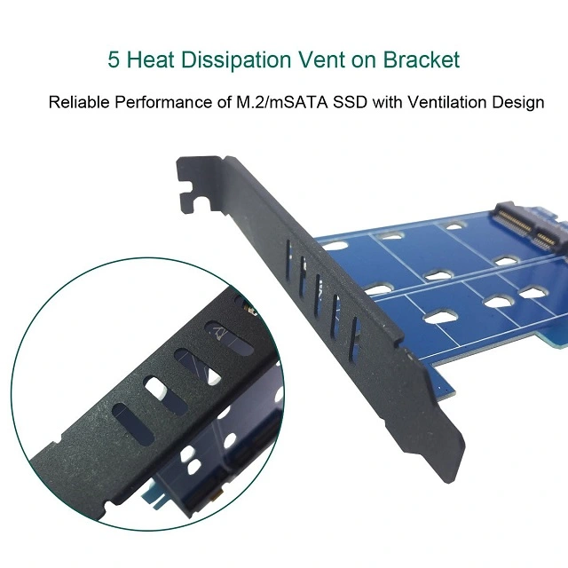 GLOTRENDS 2 in 1 M.2 SATA Adapter Card and mSATA SSD Adapter Card
