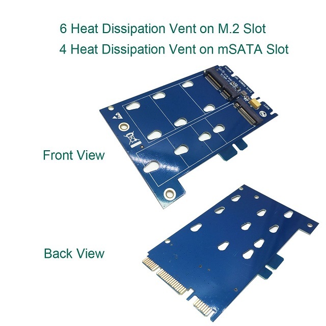 GLOTRENDS 2 in 1 M.2 SATA Adapter Card and mSATA SSD Adapter Card