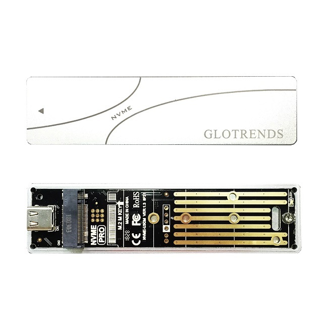 GLOTRENDS NVME Enclosure with USB C to A Cable