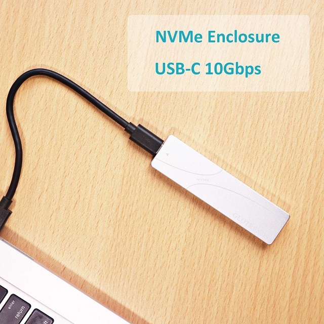 GLOTRENDS NVME Enclosure with USB C to A Cable