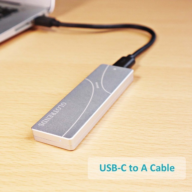 GLOTRENDS NVME Enclosure with USB C to A Cable