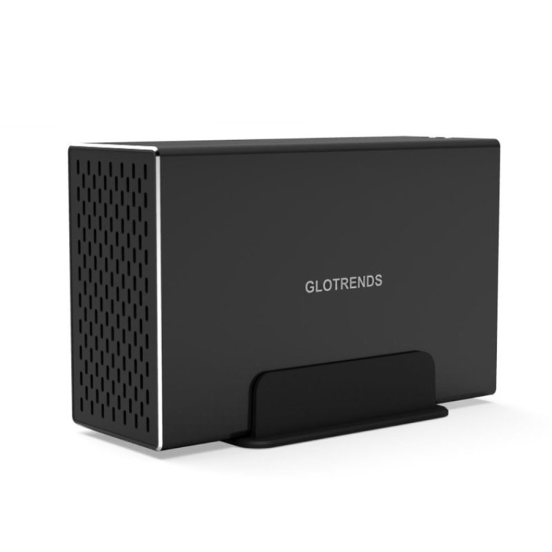 GLOTRENDS 2-Bay RAID Enclosure with 10Gbps USB C Port for 3.5 inch SATA Hard Drive