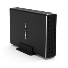 GLOTRENDS 2-Bay RAID Enclosure with 10Gbps USB C Port for 2.5 inch SATA Hard Drive