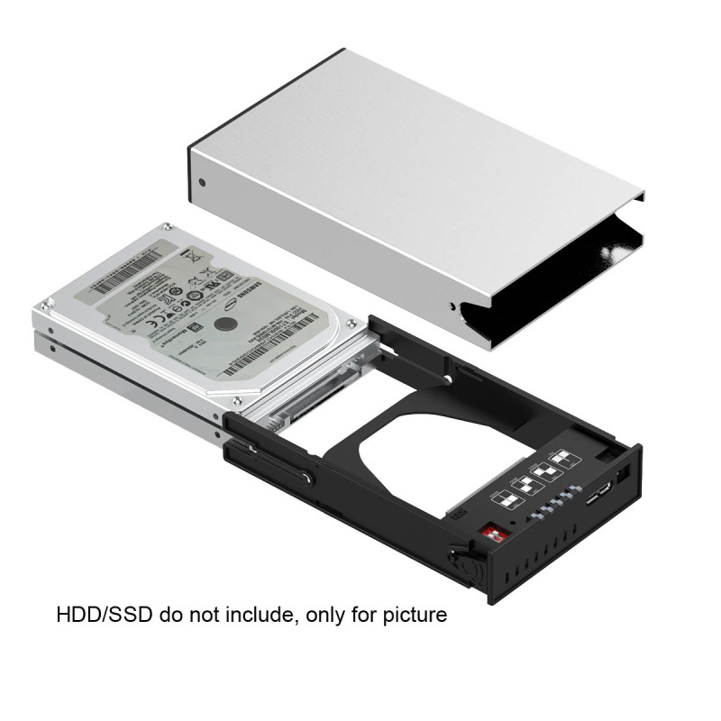 GLOTRENDS 2-Bay RAID Enclosure with 5Gbps Micro-B Port for 2.5 inch SATA Hard Drive