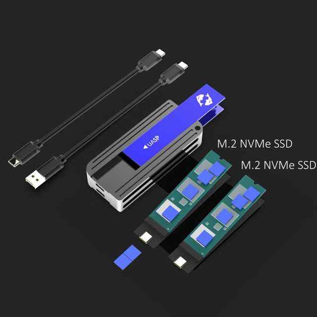 GLOTRENDS 2-Bay M.2 Enclosure for M.2 PCIE NVMe SSD (Key M)